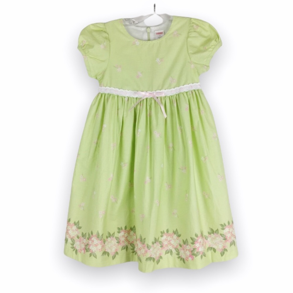NWT Girls Size 5 Gymboree Green Pink Floral‎ Party Holiday Easter Church Dress